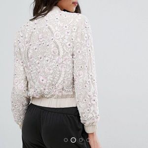 Needle & Thread Prarie Embroidery Bomber Jacket